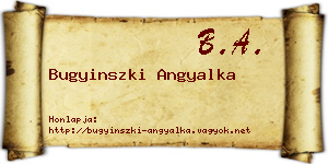 Bugyinszki Angyalka névjegykártya